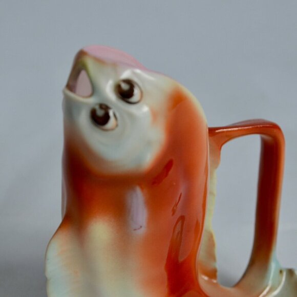 Royal Bayreauth Bavaria Flounder Orange Fish Creamer Blue Mark RARE Vintage - Picture 6 of 9